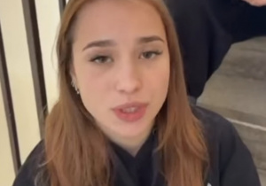 Uczennica podczas filmiku promującego dobre słowa