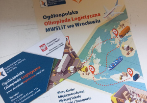 Ulotki dotyczące Ogólnopolskiej Olimpiady Logistycznej